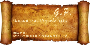 Gasparics Pompónia névjegykártya